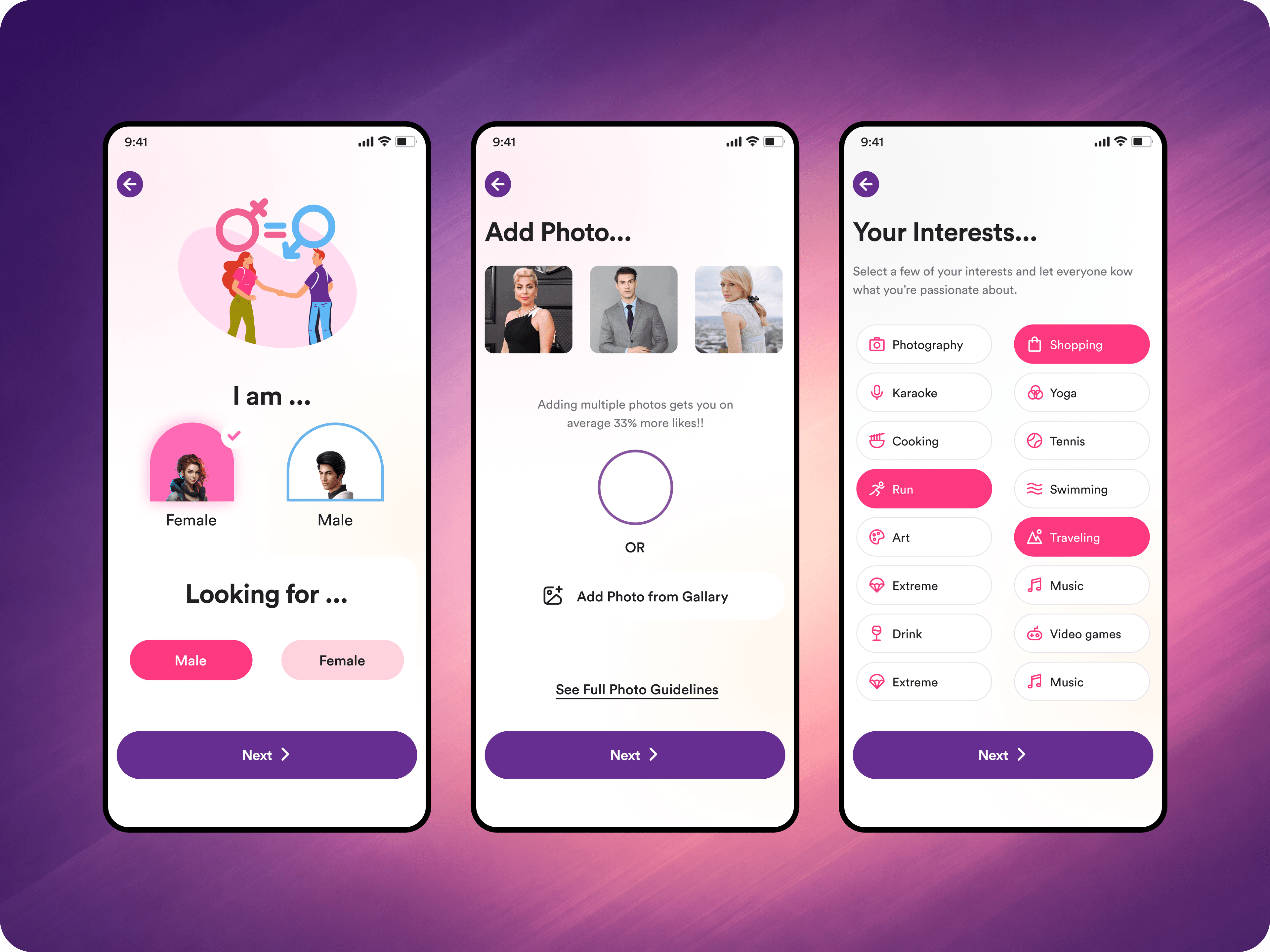 For a dating app, onboarding must collect enough information to improve matching without making users abandon the process.