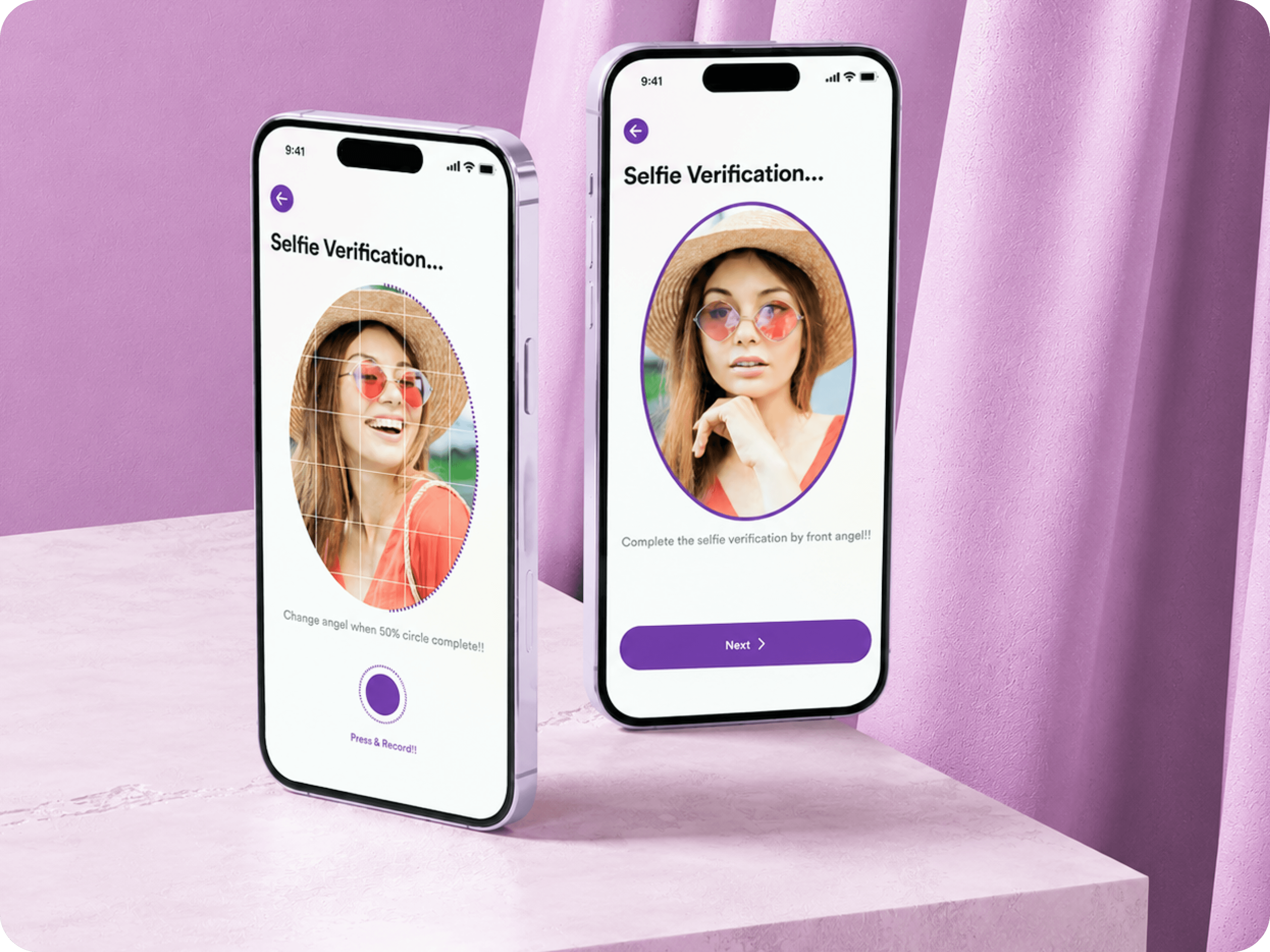 The experience includes verification-led patterns, safety cues, reporting access, privacy settings, and profile authenticity signals to help users feel more confident before connecting.